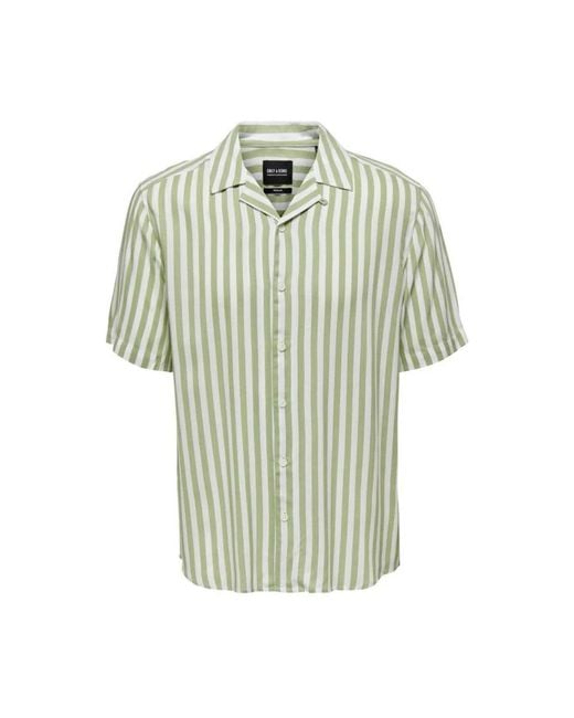 Only & Sons Green Short Sleeve Shirts for men