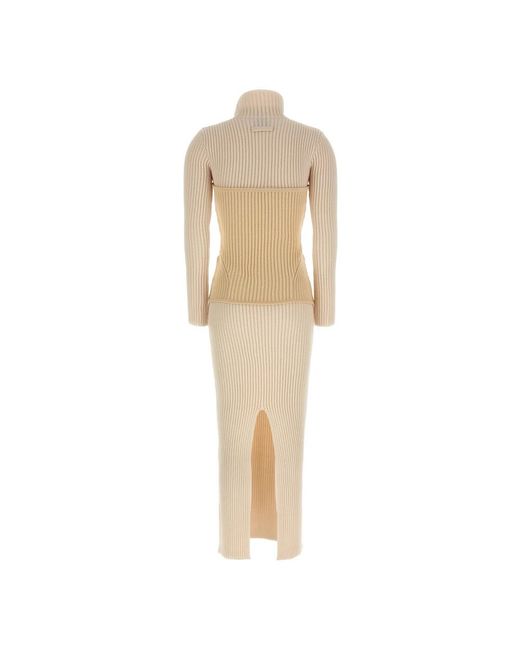 Jean Paul Gaultier Natural Knitted Dresses