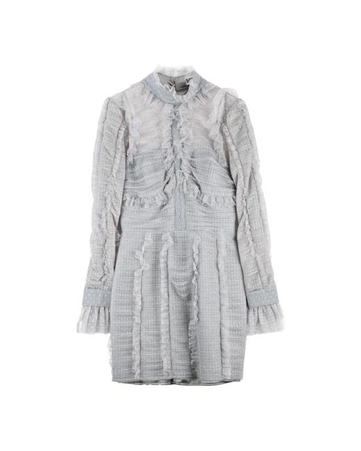 Elisabetta Franchi Gray Short Dresses