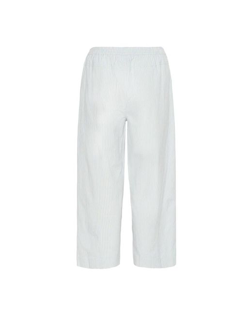 Kaffe White Cropped Trousers