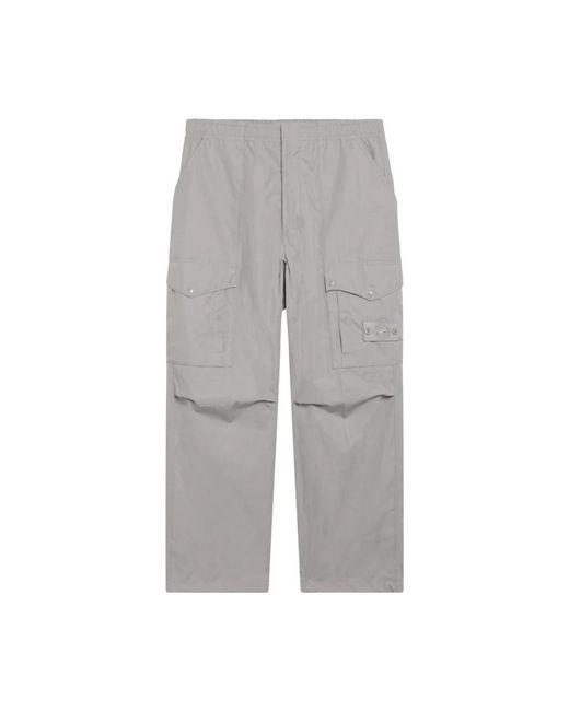 Stone Island Gray Straight Trousers for men