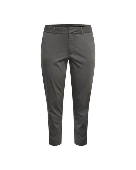 Kaffe Broeken ,Zwart ,Donkere Schaduw Cropped Chino Broek in het Gray