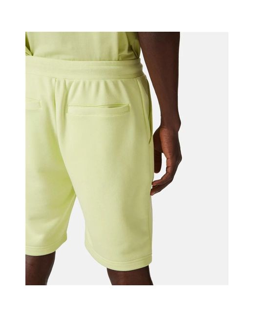 Iceberg Logo fleece bermuda shorts in Yellow für Herren