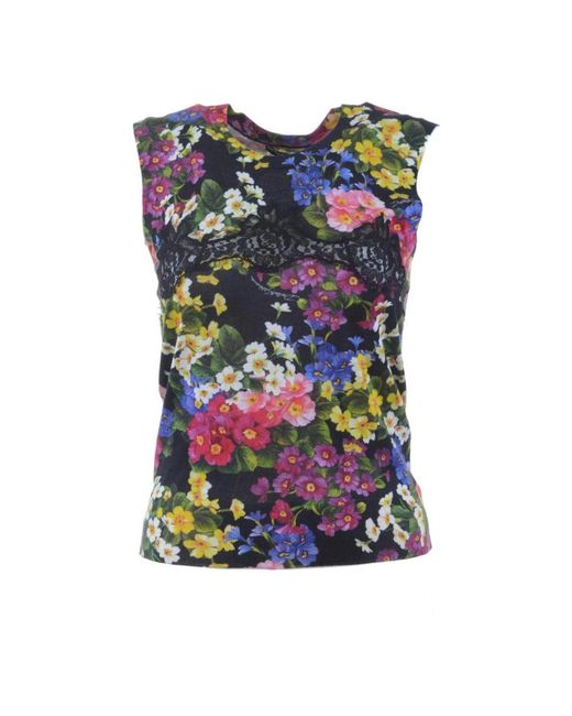 Dolce & Gabbana Blue Round-Neck Knitwear