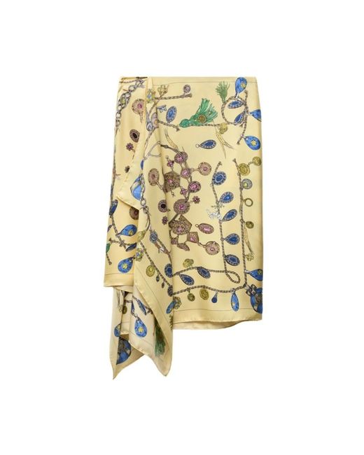 Versace Metallic Midi Skirts