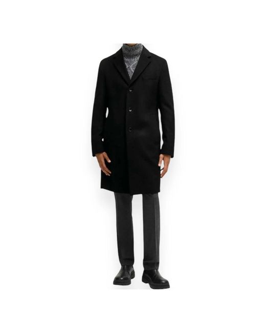 HUGO Black Single-Breasted Coats for men