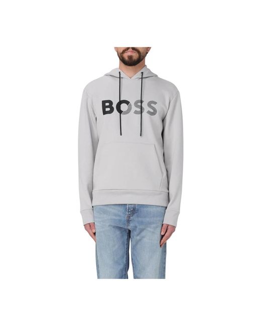 HUGO Kohle Logo Hoodie in Gray für Herren