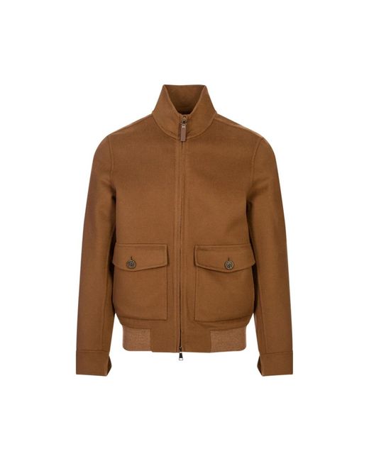 Canali Brown Bomber Jackets for men