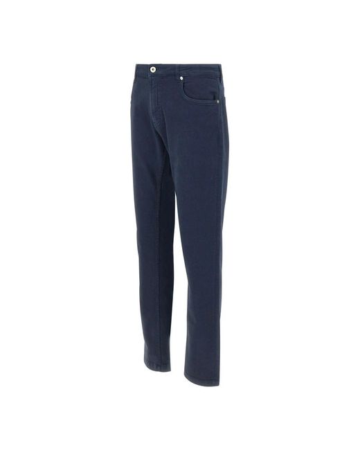 Eleventy Blue Straight Trousers for men