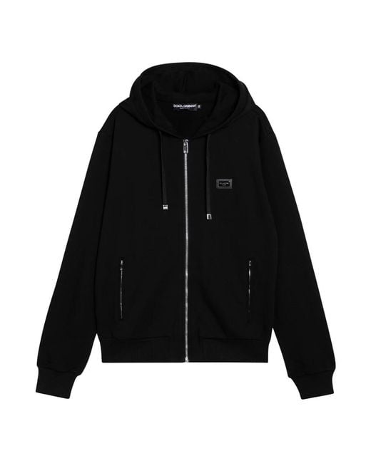 Dolce & Gabbana Black Zip-Throughs for men