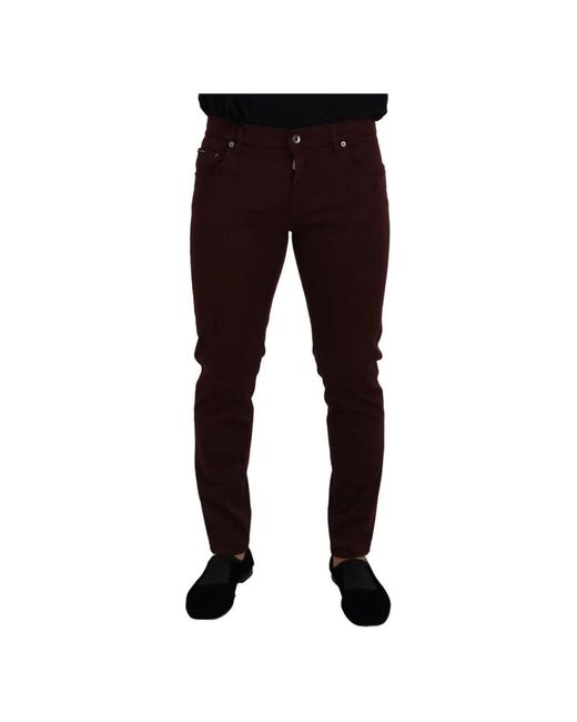 Dolce & Gabbana Black Cotton Stretch Gold Denim Jeans for men