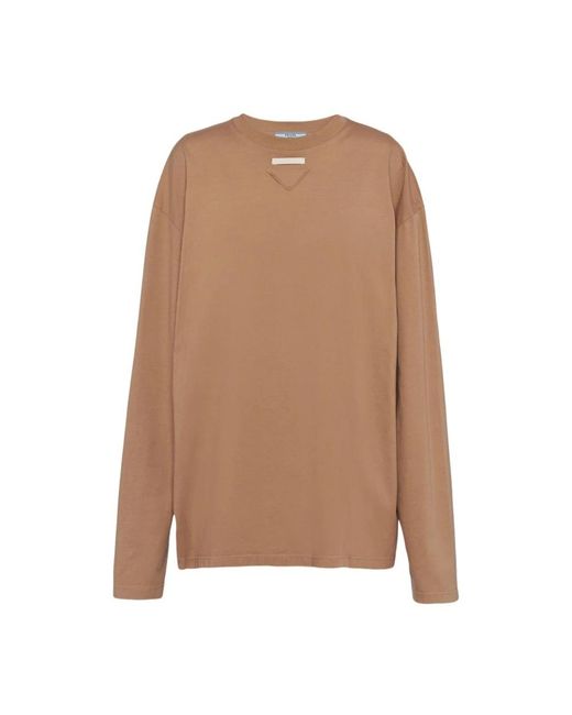 Prada Brown Logo T-Shirt