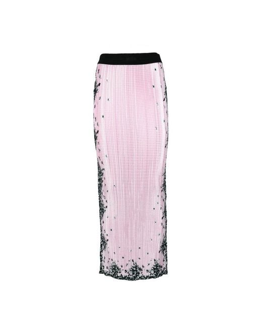 MSGM Pink Midi Skirts