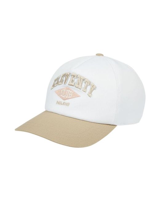 Eleventy Baseball Color Block Cap in White für Herren