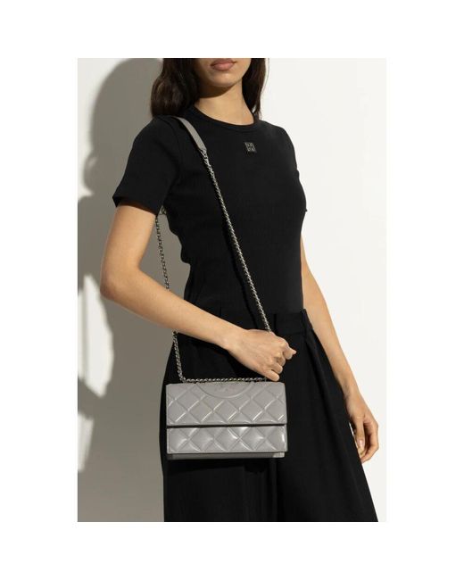 Tory Burch Gray Schultertasche Fleming Klein