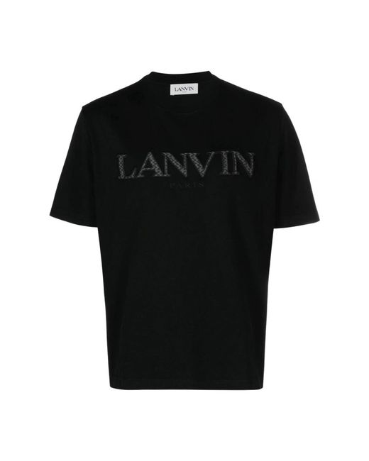 Nero bianco curb tee-shirt di Lanvin in Black da Uomo