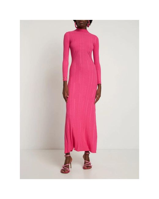 Maxi Dresses Jacquemus de color Pink
