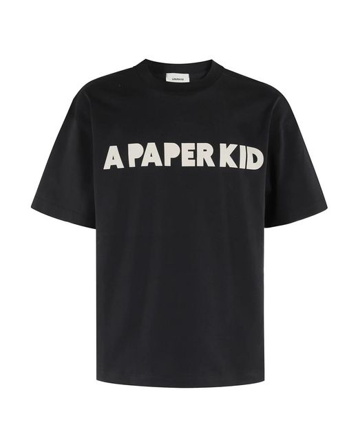 T-Shirts di A PAPER KID in Black da Uomo