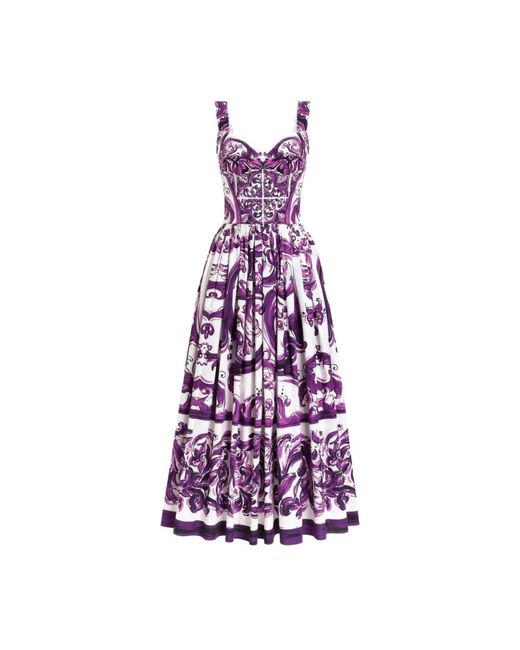 Dolce Gabbana Women's Purple Maxi Dresses