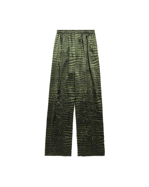 Balenciaga Green Wide Trousers