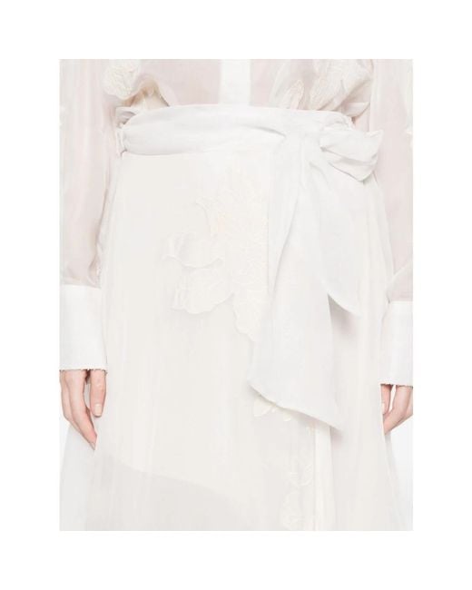 Forte_forte White Midi Skirts
