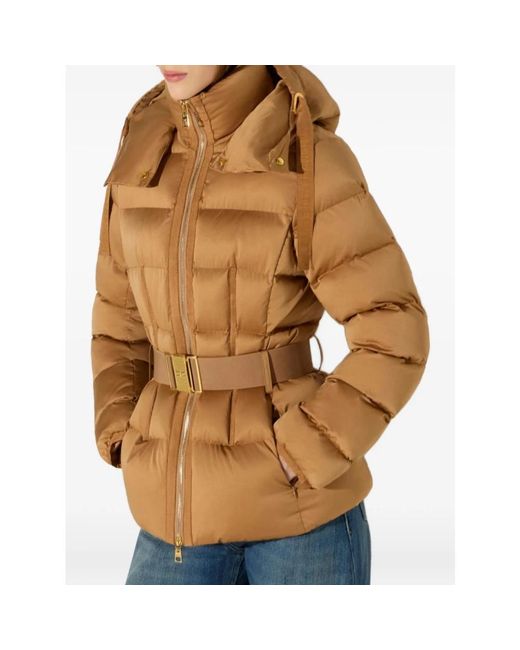 Elisabetta Franchi Brown Winter Jackets