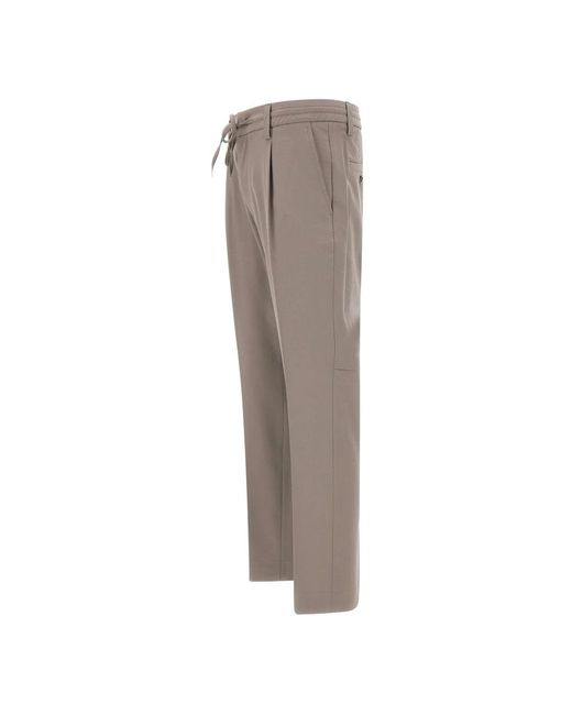 Paolo Pecora Gray Slim-Fit Trousers for men