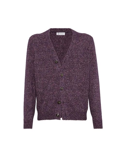 Brunello Cucinelli Purple Cardigans for men