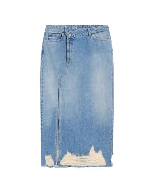 Dondup Blue Denim Skirts