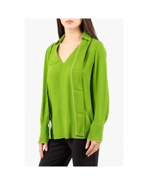Elisabetta Franchi Green Blouses