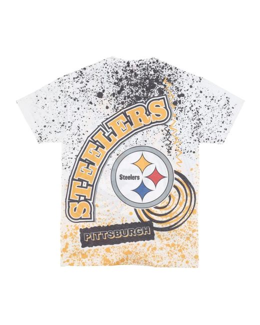 Mitchell & Ness Tops ,Veelkleurig ,Katoen Pittsburgh Steelers Nfl Team Tee in het White voor heren