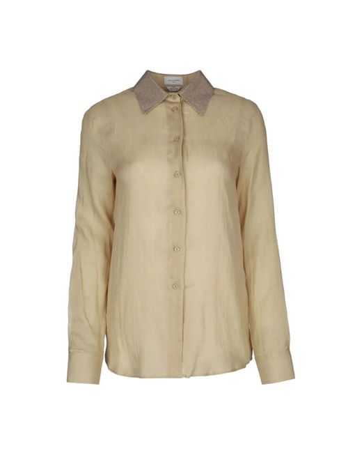 Jacob Cohen Overhemden ,Camicia M/L Borchie in het Natural
