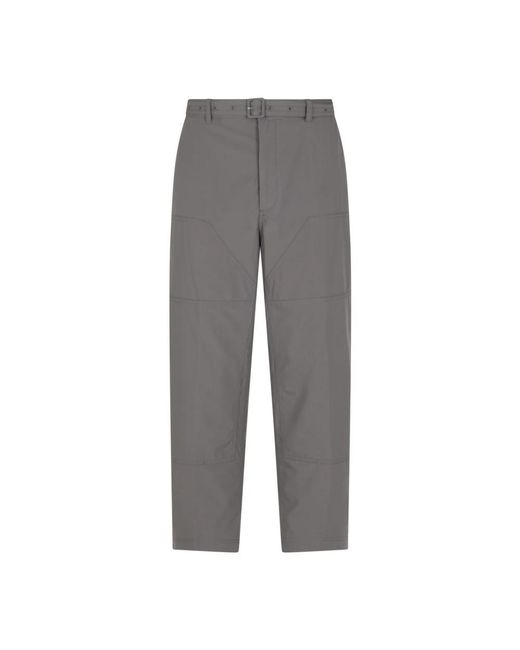 Thom Browne Gray Straight Trousers for men