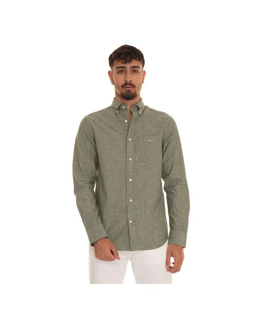 Gant Casual hemd mit knopfleiste in Green für Herren