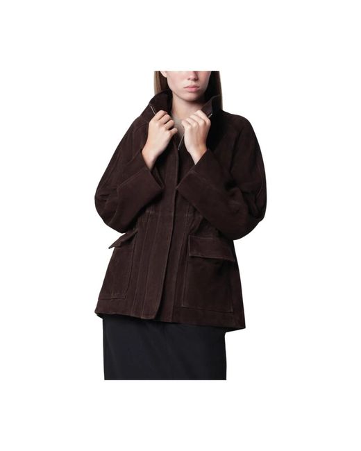 Nour Hammour Black Leather Jackets
