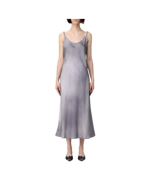 Acne Elegante Slip Midi Jurk in het Purple