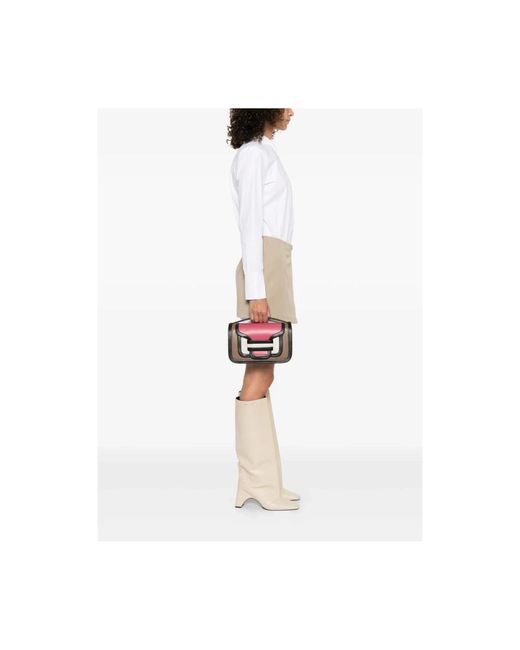 Pierre Hardy Pink Kamelbraune Handtasche Mit Schultergurt