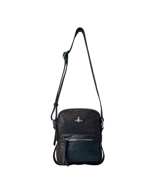 Vivienne Westwood Tassen ,Bruin ,Leer Jackson Crossbody Satchel S in het Black voor heren