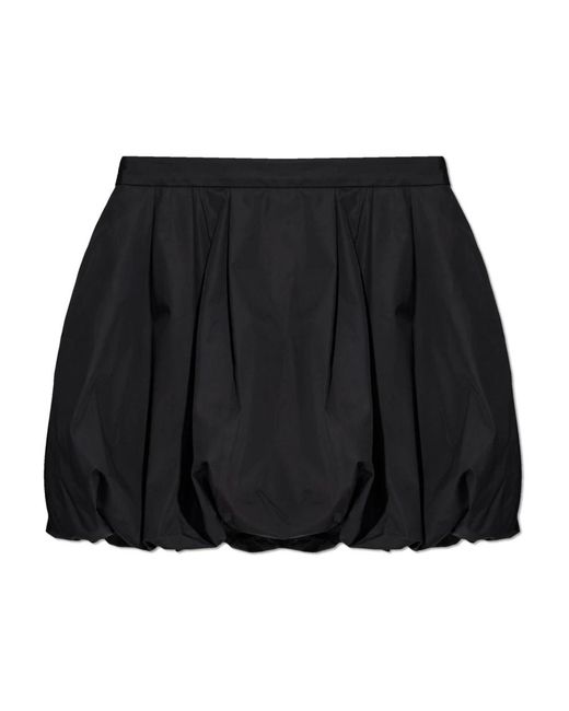 Jil Sander Korte Broeken ,Zwart ,Katoen Puff-Hem Shorts in het Black