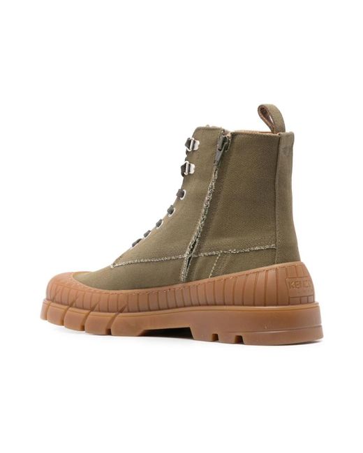 KENZO Khaki Schnür-Sneakers Mit Gummisohle in Brown für Herren