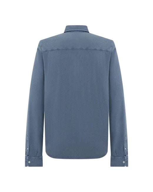 Fedeli Blue Casual Shirts for men