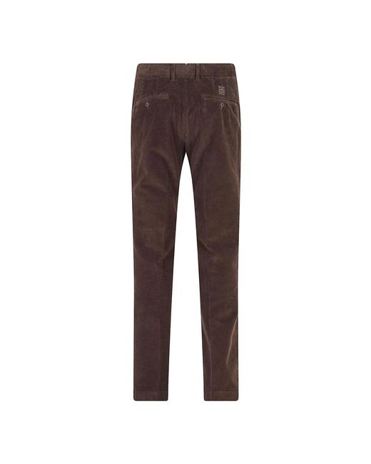 Incotex Brown Slim-Fit Trousers for men