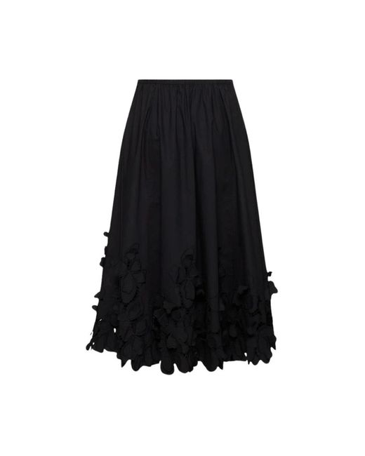 Forte_forte Black Midi Skirts