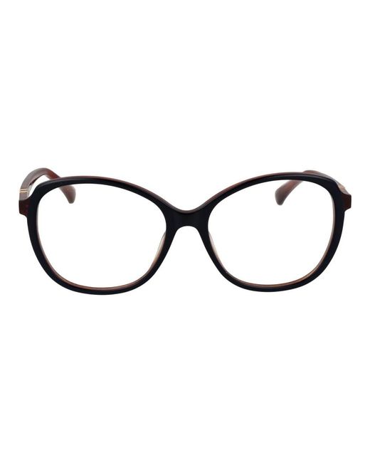 Max Mara Accessoires ,Blauw ,Plastic Optical Frame in het Black