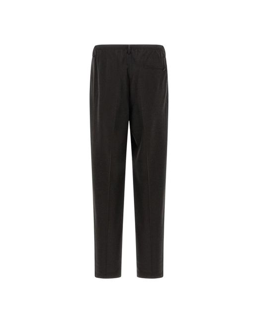 Cellar Door Black Straight Trousers for men