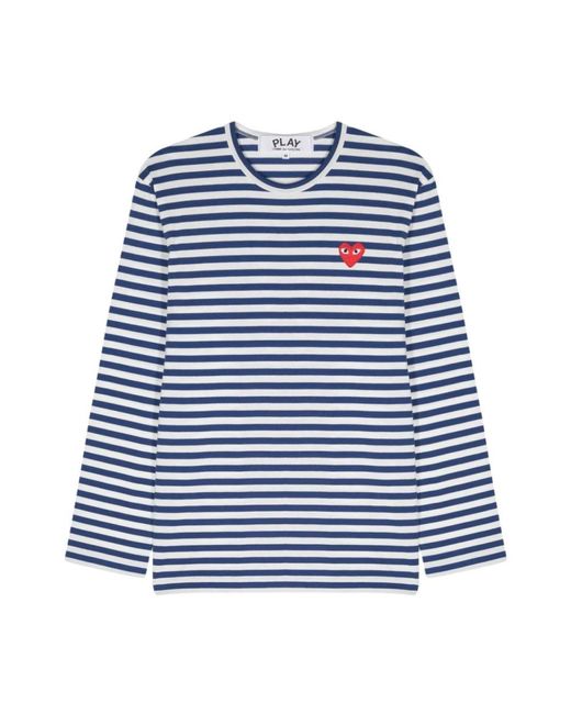 Comme des Garçons Blue Long Sleeve T-Shirts