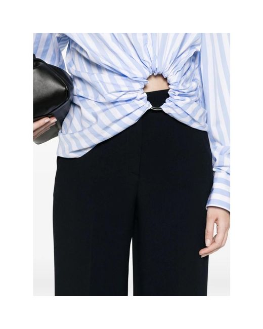 Via Masini 80 Black Wide Trousers