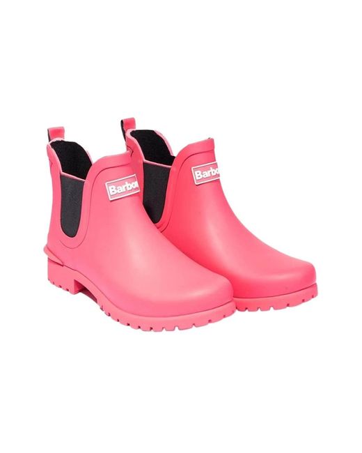 Barbour Pink Chelsea Boots