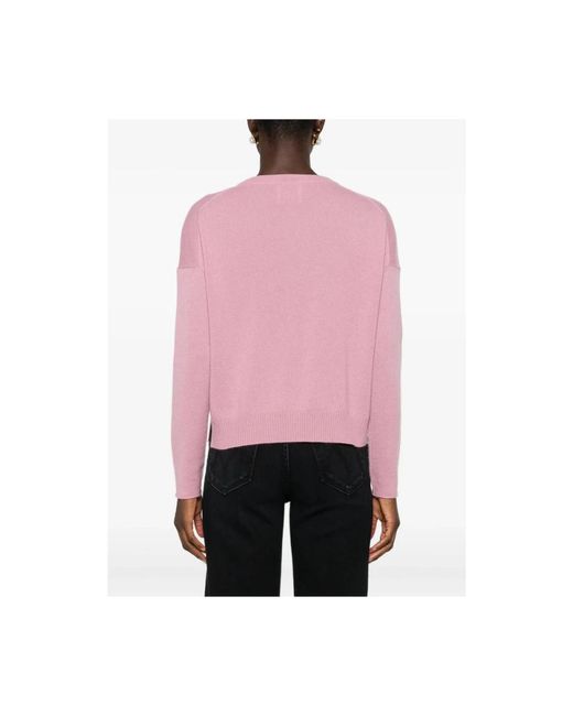 Allude Pink Rosa Kaschmir Rundhals Pullover