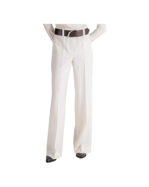 Incotex Wide Trousers in het White